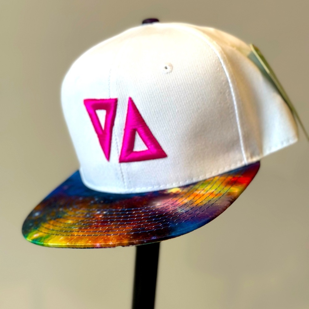 Limited Run Thick as Thieves Galactic Logo SnapBack cap!  White/Galaxy/Pink